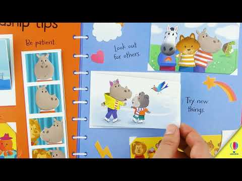 Videoclip de prezentare pentru cartea „Lift-the-flap First Questions and Answers How can I make friends?”, Usborne