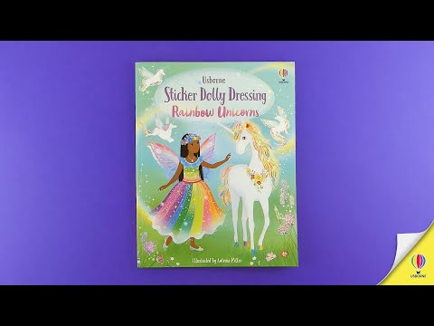 Videoclip de prezentare pentru cartea „Sticker Dolly Dressing Rainbow Unicorns”, Usborne