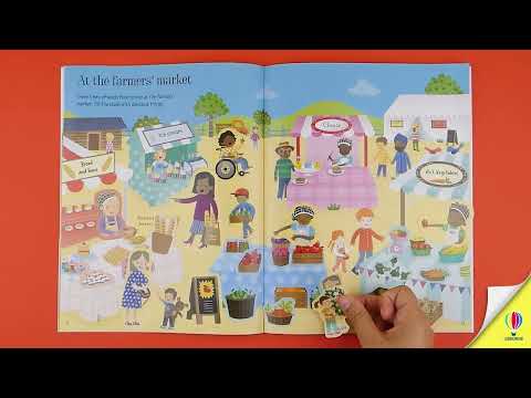 Videoclip de prezentare pentru cartea „First Sticker Book Farm”, Usborne