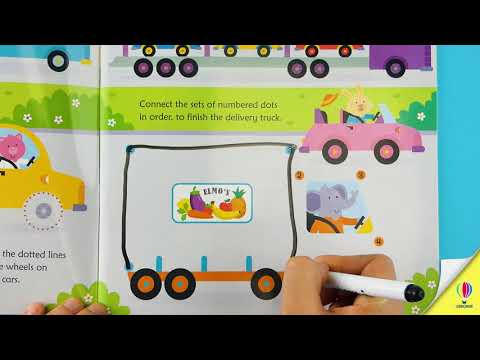 Videoclip de prezentare pentru cartea „Wipe-Clean Things That Go Activities”, Usborne