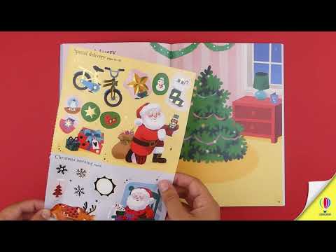 Videoclip de prezentare pentru cartea „Sparkly Santa Sticker Book”, Usborne