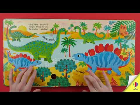 Videoclip de prezentare pentru cartea „Dinosaur Sounds”, Usborne