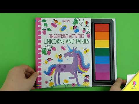 Videoclip de prezentare pentru cartea „Fingerprint Activities Unicorns and Fairies”, Usborne