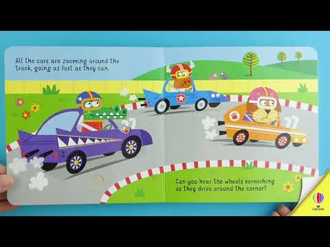 Videoclip de prezentare pentru cartea „Let's go in a Racing Car!”, Usborne