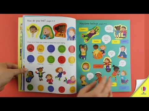 Videoclip de prezentare pentru cartea „First Sticker Book Feelings”, Usborne