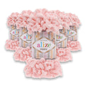 Set 5 bucăți fir cu bucle Alize Puffy 340 – Roz pudrat